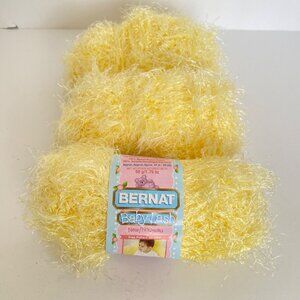 Bernat Baby Lash Yarn Soft N Sunny 50g 1.75oz 47m 50yds Bulky 5 Weight 3 Skeins